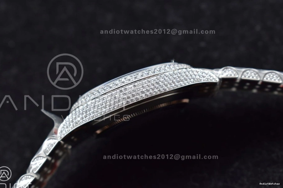 JDF 41mm Best Version White 906 Upgraded Stick Diamond Markers DateJust 0828